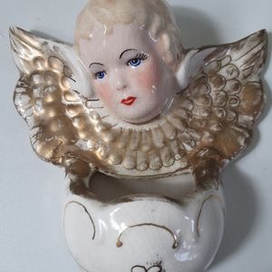 1955 vintage cherub or angel holy water vessel